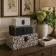 Leo Set of 3 Storage Boxes, Vegan Leather Lining, Ornate Printed Designs By Casagear Home