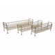 19, 22, 25 Inch Rectangular Trays, Set of 3, Wire Mesh Construction, Gold By Casagear Home