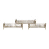 19, 22, 25 Inch Rectangular Trays, Set of 3, Wire Mesh Construction, Gold By Casagear Home