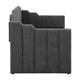 Twin Size Daybed with Trundle Channel Tufted Charcoal Velvet Upholstered BM302753
