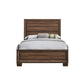 Amor Full Size Bed Modern Carved Panel Design Tapered Legs Brown By Casagear Home BM302781