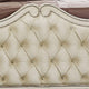 Lino Wood King Bed Opulent Tufted Velvet Upholstery French Carved Ivory BM302788