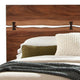 Zeko King Size Platform Plinth Bed with Natural Edge Walnut Brown Wood By Casagear Home