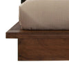 Zeko California King Platform Plinth Bed Natural Edge Walnut Brown Wood By Casagear Home