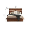 Zeko California King Platform Plinth Bed Natural Edge Walnut Brown Wood By Casagear Home