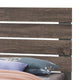 Ach Wood Queen Storage Bed with 2 Drawers Plank Style Headboard Brown BM302812