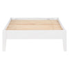 Cavi Twin Platform Bed Frame with Low Profile Tapered Legs White Wood BM302827