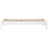 Cavi Twin Platform Bed Frame with Low Profile Tapered Legs White Wood BM302827