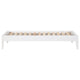 Cavi Twin Platform Bed Frame with Low Profile Tapered Legs White Wood BM302827