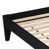Cavi Full Platform Bed Frame with Low Profile Tapered Legs Black Wood By Casagear Home