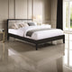 Cavi Full Platform Bed Frame with Low Profile Tapered Legs, Black Wood By Casagear Home