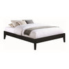 Cavi Full Platform Bed Frame with Low Profile Tapered Legs Black Wood By Casagear Home