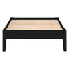Cavi Twin Platform Bed Frame with Low Profile Tapered Legs Black Wood By Casagear Home