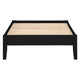 Cavi Twin Platform Bed Frame with Low Profile Tapered Legs Black Wood By Casagear Home