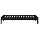Cavi Twin Platform Bed Frame with Low Profile Tapered Legs Black Wood By Casagear Home