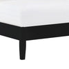 Cavi Twin Platform Bed Frame with Low Profile Tapered Legs Black Wood By Casagear Home