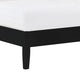 Cavi Twin Platform Bed Frame with Low Profile Tapered Legs Black Wood By Casagear Home