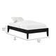 Cavi Twin Platform Bed Frame with Low Profile Tapered Legs Black Wood By Casagear Home