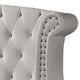 Dini Wingback King Bed Crystal Button Tufting White Velvet Upholstery By Casagear Home