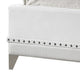 Dini Wingback King Bed Crystal Button Tufting White Velvet Upholstery By Casagear Home