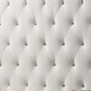 Dini California King Bed Crystal Button Tufting White Velvet Upholstery BM302875