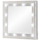 Dini 62 Inch 7 Drawer Vanity Desk with LED Lighted Mirror Classic White By Casagear Home BM302879