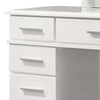 Sok 60 Inch 9 Drawer Vanity Desk with LED Lighted Mirror Glossy White Wood BM302881