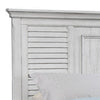 Eli Queen Panel Bed Pine Wood Shutter Headboard Molded Trim Antique White By Casagear Home BM302887