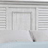 Eli Queen Panel Bed Pine Wood Shutter Headboard Molded Trim Antique White By Casagear Home BM302887