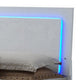 Sok King Panel Bed with LED Headboard Low Profile Footboard Glossy White BM302898
