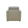 Zeen 39 Inch Modern Armchair with Cushioned Seats Taupe Faux Leather BM302924