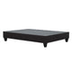 Twin Size Platform Bed Frame, Low Profile. Dark Gray Upholstery
