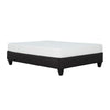 Twin Size Platform Bed Frame Low Profile. Dark Gray Upholstery BM302927