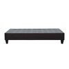 Twin Size Platform Bed Frame Low Profile. Dark Gray Upholstery BM302927
