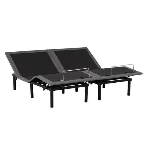 Split King Size Adjustable Bed Foundation, Wireless Remote, Black
