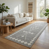Modern 3 x 8 Runner Area Rug, Handwoven Geometric Pattern, Gray, Multicolor By Casagear Home