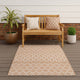 Solk 2 x 3 Small Area Rug, Woven Polyester, Moroccan Lattice, Ivory, Brown By Casagear Home