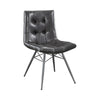 20 Inch Dining Chair with Button Tufted Backrest, Set of 4, Crossed Braces