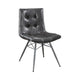 20 Inch Dining Chair with Button Tufted Backrest, Set of 4, Crossed Braces