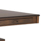 60 Inch Counter Height Dining Table, 2 Drawers, A Frame, Walnut Brown