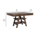 60 Inch Counter Height Dining Table, 2 Drawers, A Frame, Walnut Brown