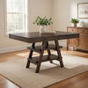 60 Inch Counter Height Dining Table, 2 Drawers, A Frame, Walnut Brown
