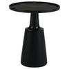 Coch 24 Inch Artisan Accent Table with Round Tabletop Tapered Base Black BM303143