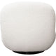 37 Inch Swivel Accent Chair with Padded Seating White Faux Sheepskin By Casagear Home BM303189