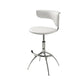 Will 26-31 Inch Adjustable Height Barstool Chair Chrome White Faux Leather By Casagear Home BM304641