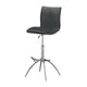 Deko 26-31 Inch Adjustable Height Barstool Chair, Chrome, Gray Faux Leather By Casagear Home
