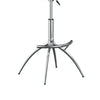 Deko 26-31 Inch Adjustable Height Barstool Chair, Chrome, Gray Faux Leather By Casagear Home
