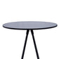 Vigo 44 Inch Modern Round Bar Height Pub Table Metal Angled Legs Black By Casagear Home BM304656