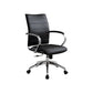 Zoha 27 Inch Adjustable Swivel Office Chair Black Faux Leather Chrome By Casagear Home BM304681