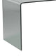 Kyo 50 Inch Tempered Glass Computer Desk, U Shaped, Wide Surface, Smokey By Casagear Home